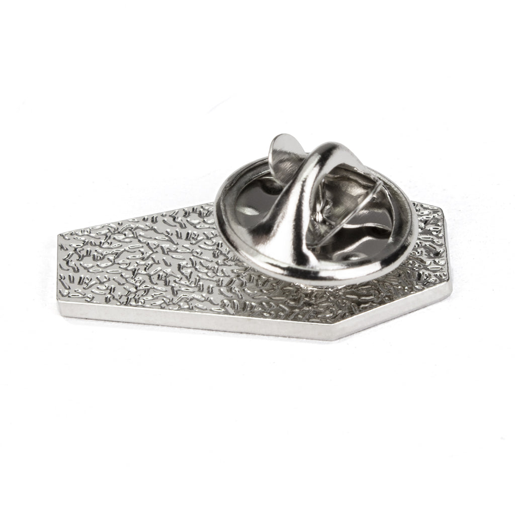 Hellbend Coffin Design Enamel Pin - Silver-Apparel, Goods, & Gear-HellBend Custom Cycles