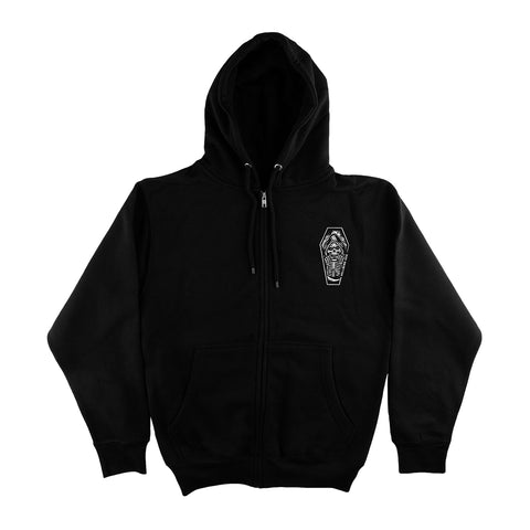 Hellbend Classic Coffin Reaper Zip Up Hoodie-Apparel, Goods, & Gear-HellBend Custom Cycles