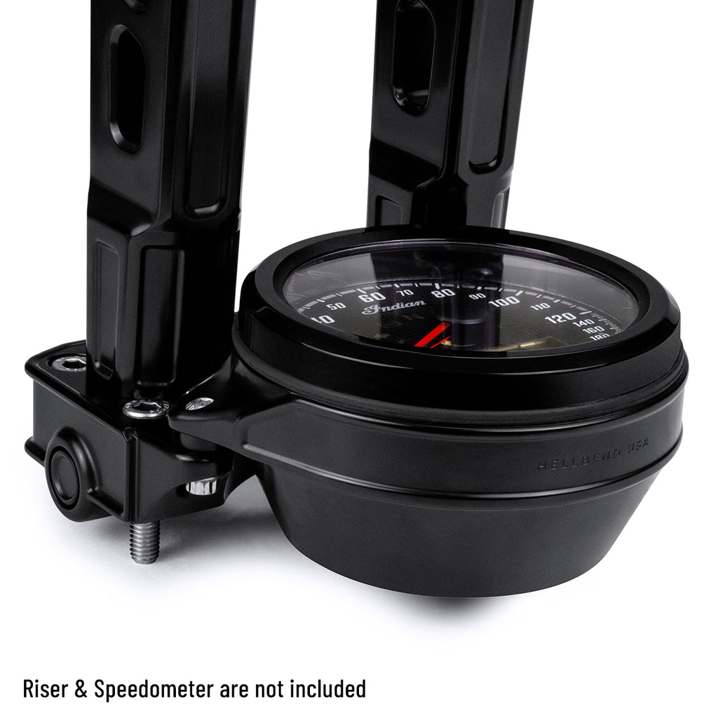 Indian Scout & Scout Bobber Riser Adapter w/ Speedometer Housing-Bars & Risers-HellBend Custom Cycles