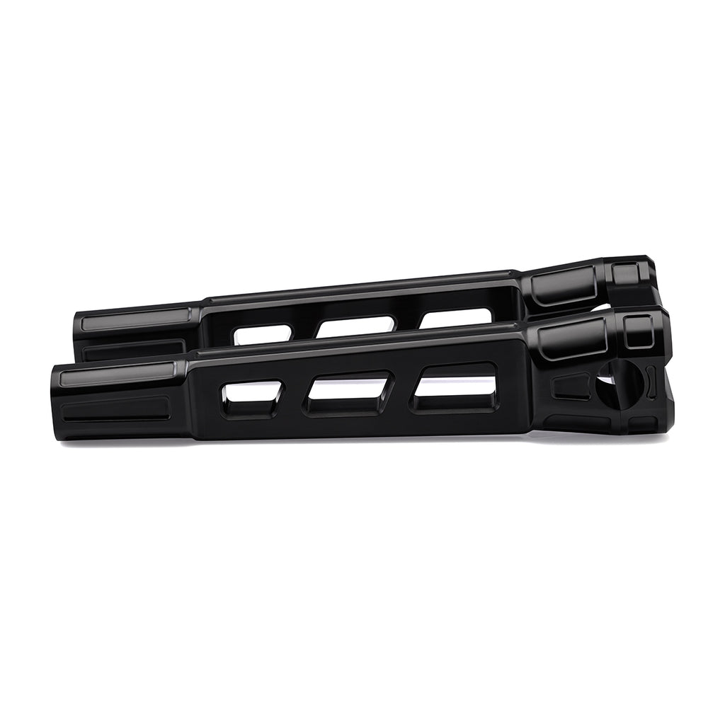 10" Straight Clamp Handlebar Risers for 1" Handlebars - Anodized Black-Bars & Risers-HellBend Custom Cycles