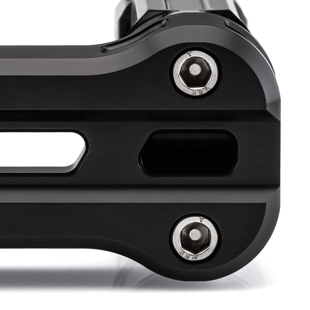 10" Straight Clamp Handlebar Risers for 1" Handlebars - Anodized Black-Bars & Risers-HellBend Custom Cycles