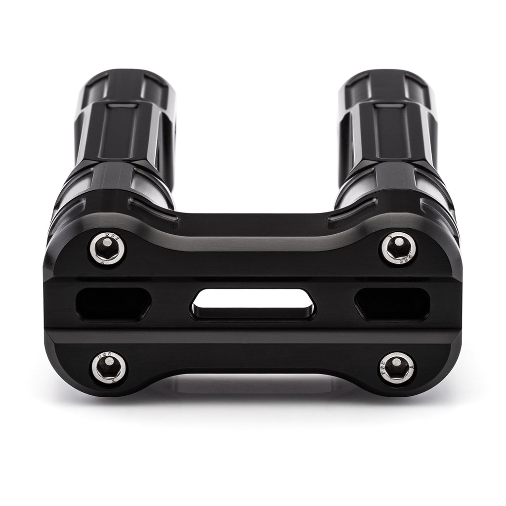 6" Straight Clamp Handlebar Risers for 1" Handlebars - Anodized Black-Bars & Risers-HellBend Custom Cycles