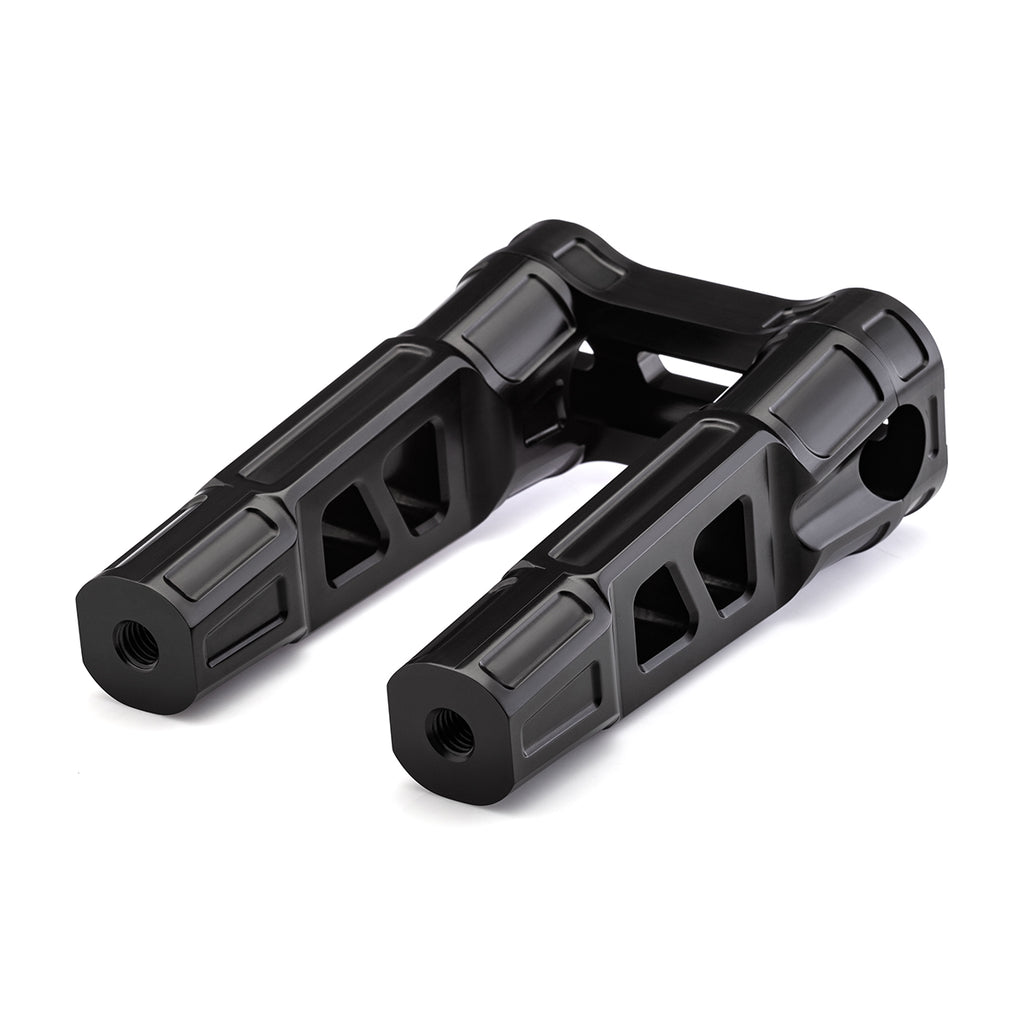 6" Straight Clamp Handlebar Risers for 1" Handlebars - Anodized Black-Bars & Risers-HellBend Custom Cycles