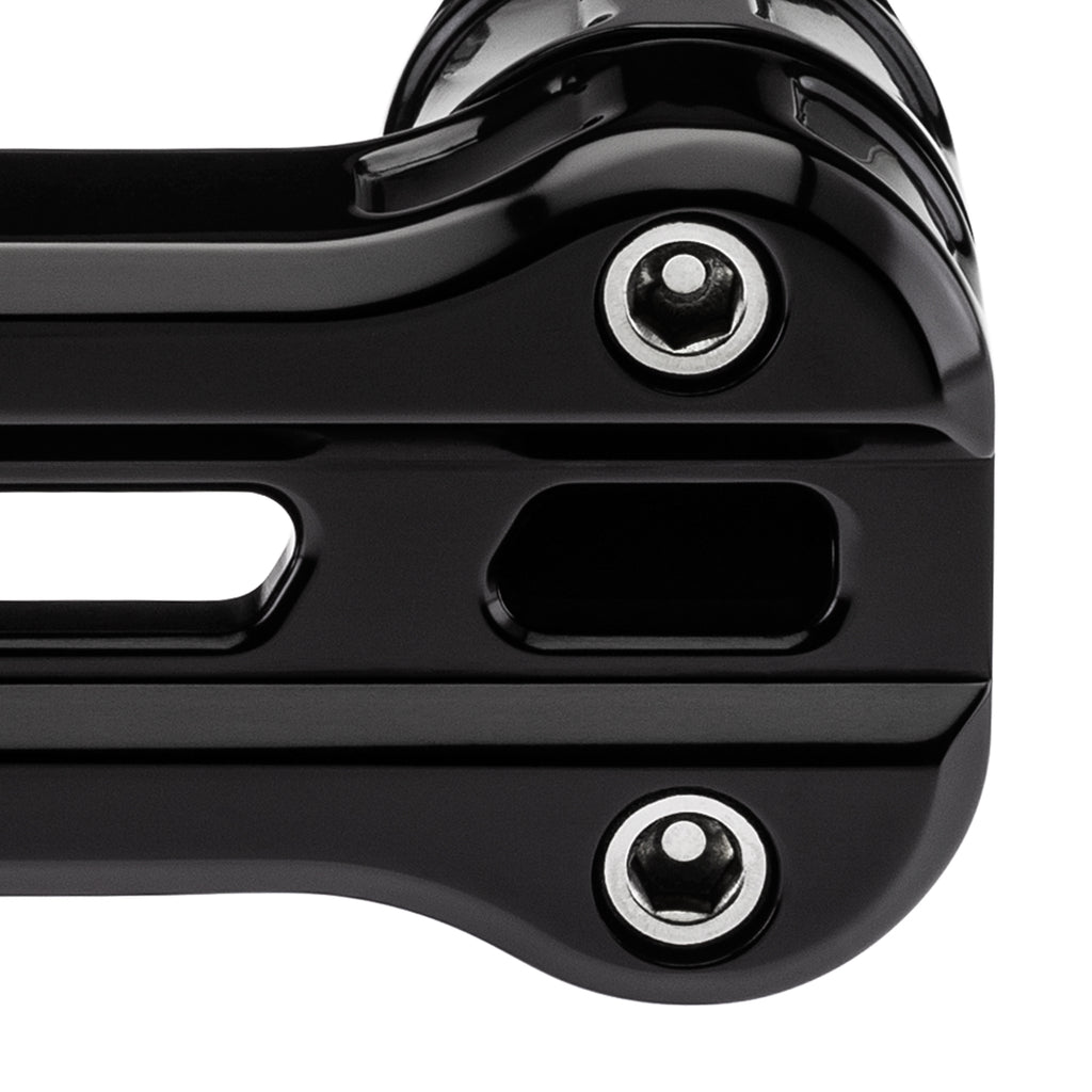 12" Straight Clamp Handlebar Risers for 1" Handlebars - Anodized Black-Bars & Risers-HellBend Custom Cycles
