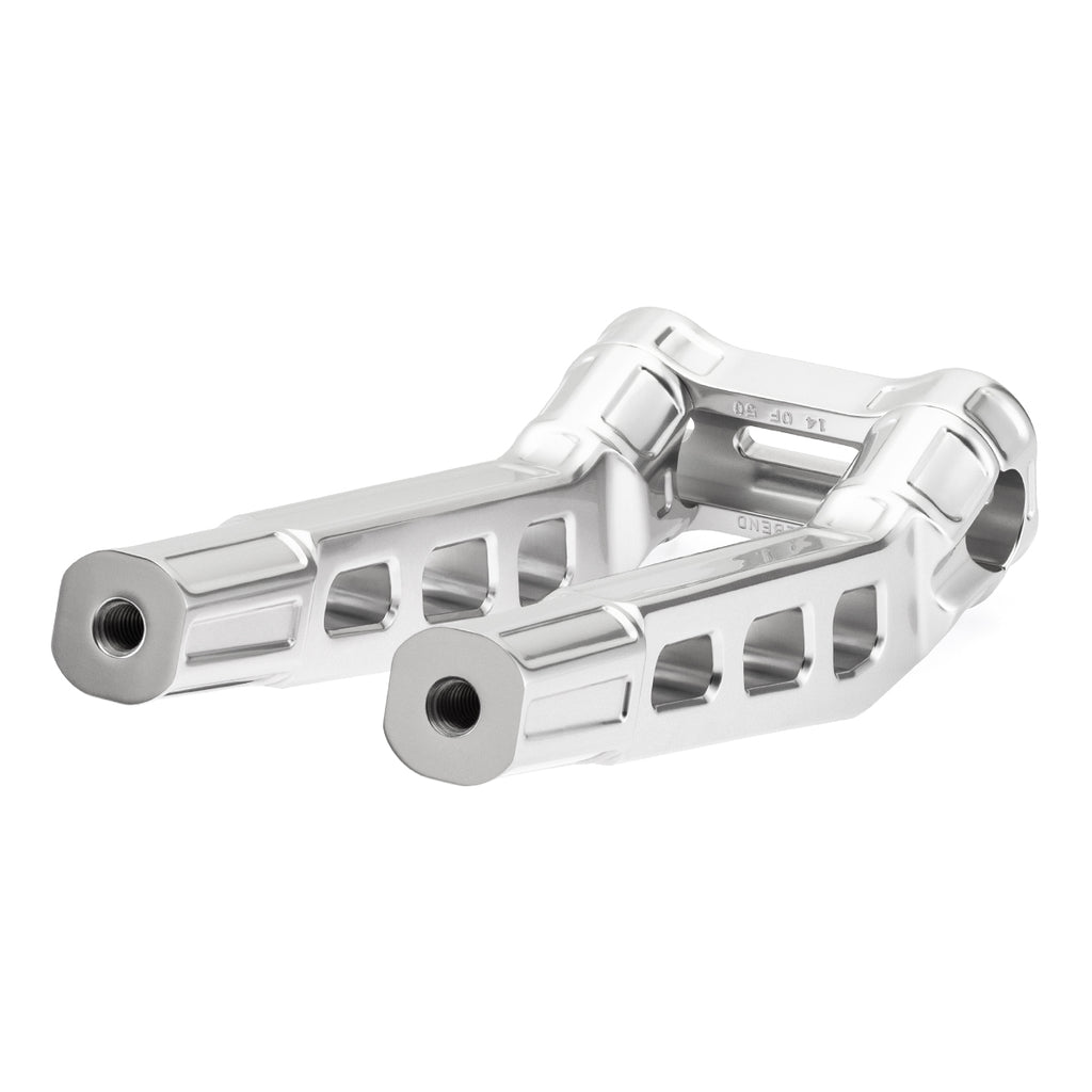 10" Pull-Back Clamp Handlebar Risers for 1-1/8" Handlebars - Natural Anodized-Bars & Risers-HellBend Custom Cycles