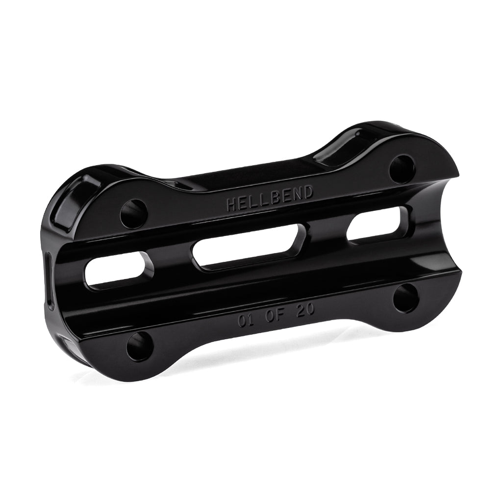 8" Pull-Back Clamp Handlebar Risers for 1-1/8" Handlebars - Anodized Black-Bars & Risers-HellBend Custom Cycles