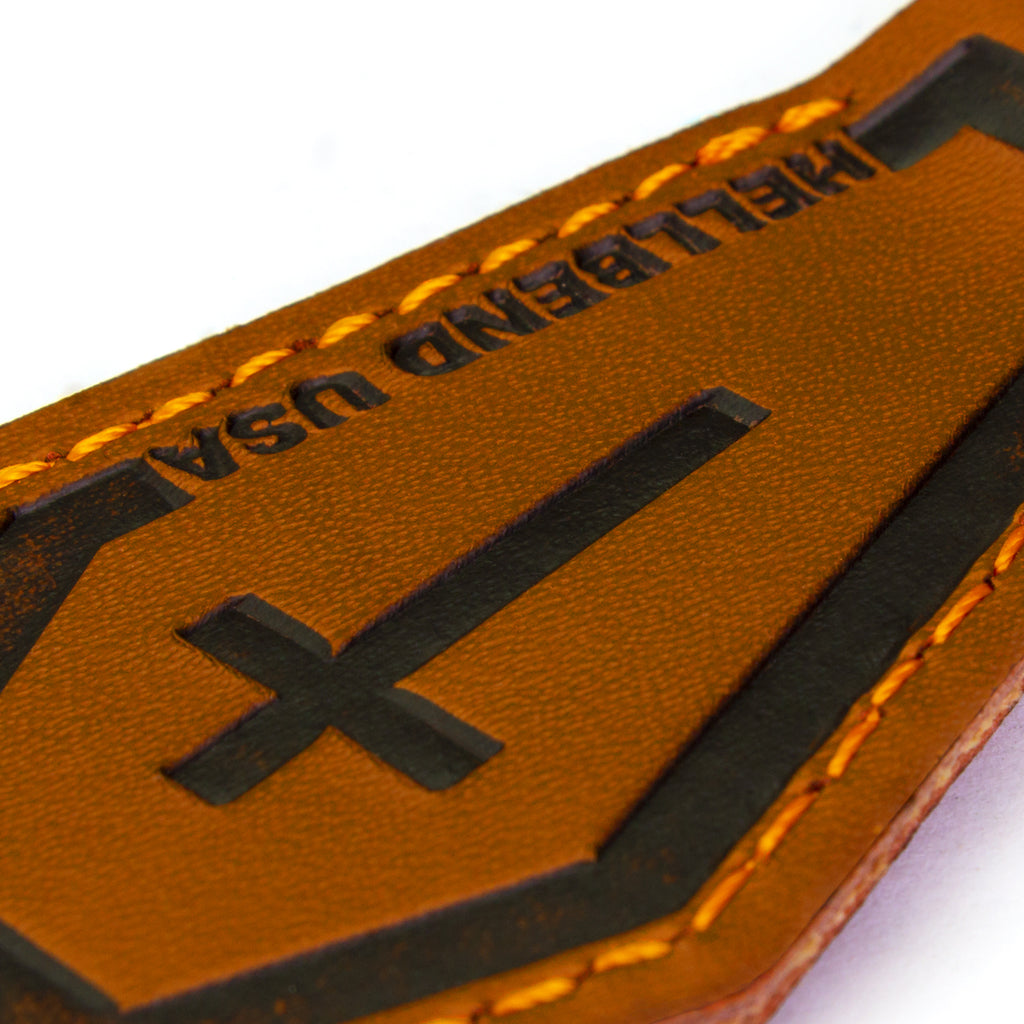 Hellbend Coffin/Reaper Design Leather Keychain-Apparel, Goods, & Gear-HellBend Custom Cycles