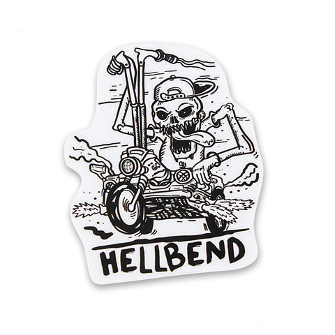 Hellbend Skull Rider Design Sticker-Apparel, Goods, & Gear-HellBend Custom Cycles