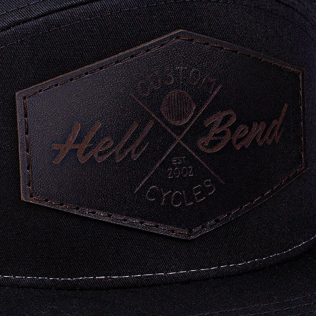 Hellbend Premium Midnight 7-Panel Mesh Back Hat - HB Custom Cycle-Apparel, Goods, & Gear-HellBend Custom Cycles