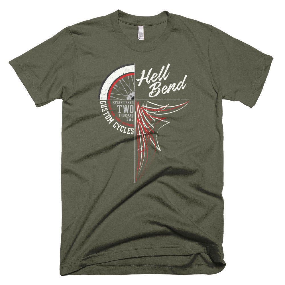 HellBend Classic Crew Pinstripe Shirt-Apparel, Goods, & Gear-HellBend Custom Cycles