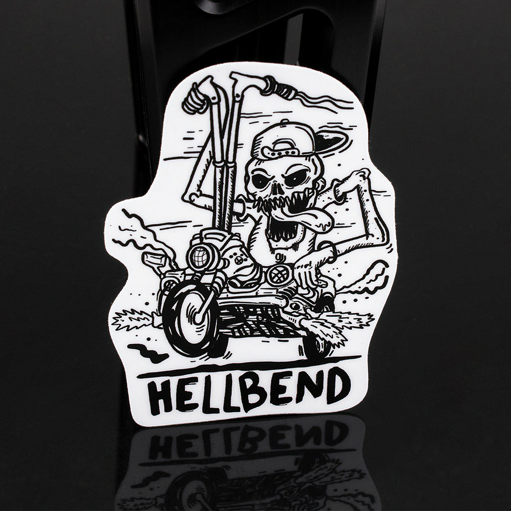 Hellbend Skull Rider Design Sticker-Apparel, Goods, & Gear-HellBend Custom Cycles