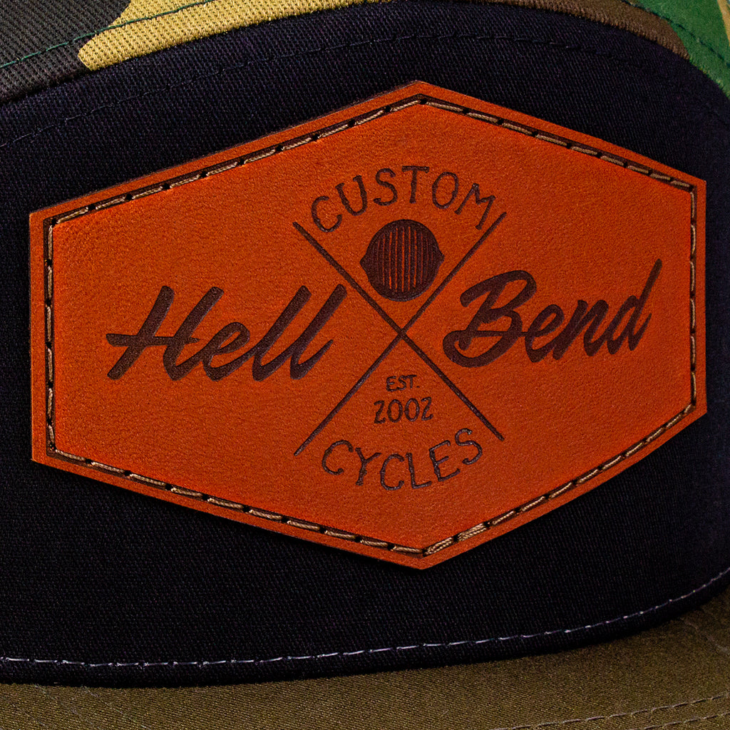 Hellbend Premium Camo 7-Panel Mesh Back Hat - HB Custom Cycle-Apparel, Goods, & Gear-HellBend Custom Cycles