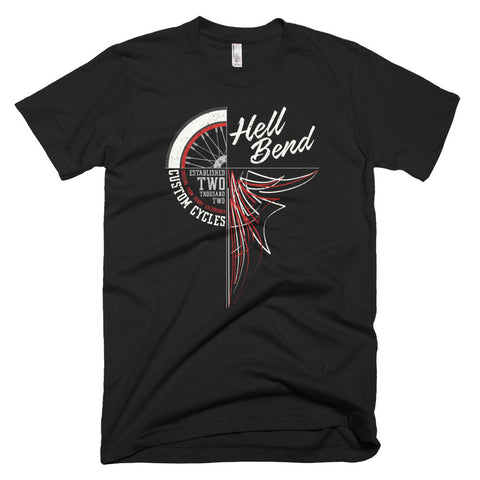 HellBend Classic Crew Pinstripe Shirt-Apparel, Goods, & Gear-HellBend Custom Cycles